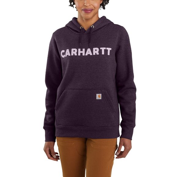 NEW Carhartt105194 Midweight Relaxed Fit Logo Hoodie Nocturnal Haze Heather267sn - Picture 1 of 4